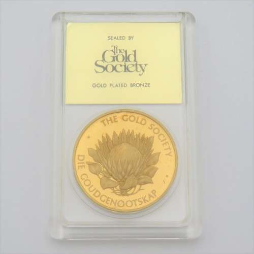 The Gold Society gold plated bronze medallion - Sealed
