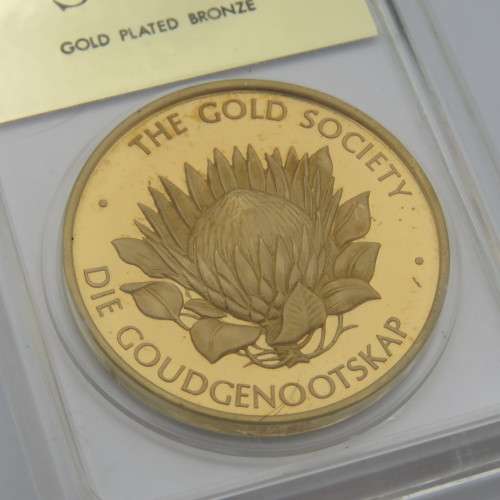The Gold Society gold plated bronze medallion - Sealed