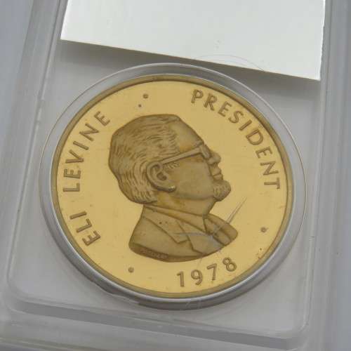 The Gold Society gold plated bronze medallion - Sealed