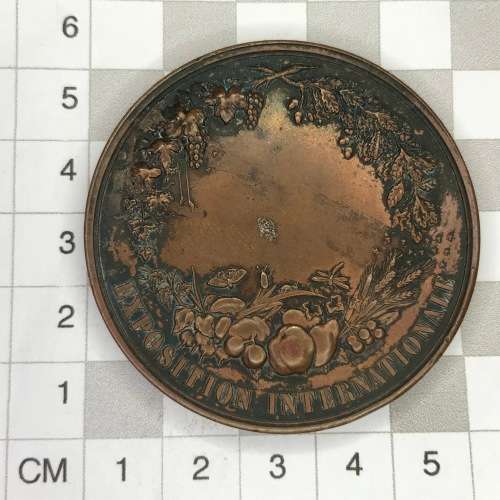 Society for Agriculture and Insectology large copper medallion - stamped Quivre - Paris - 50 mm