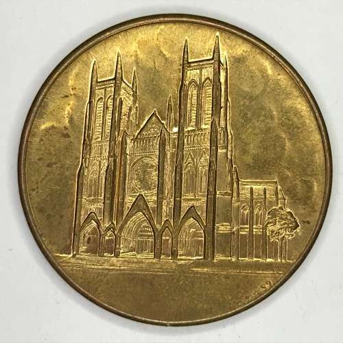Cathedral Church of St. John the Divine token by W. and H. Co. - Souvenir of Pilgrimage - New York