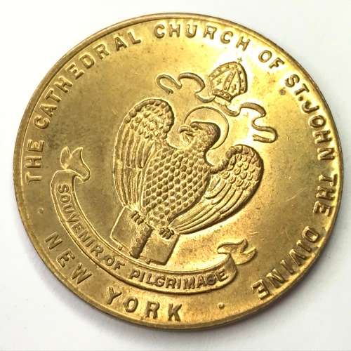 Cathedral Church of St. John the Divine token by W. and H. Co. - Souvenir of Pilgrimage - New York