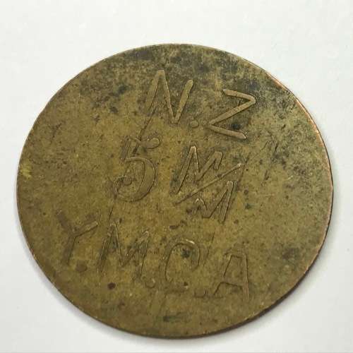 New Zealand Y.M.C.A 5 Milliemes `Chit` for use in Egypt