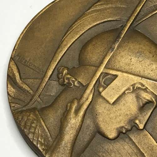 11 June 1934 large bronze medal Commemoration 1914-1918 from French ex service men