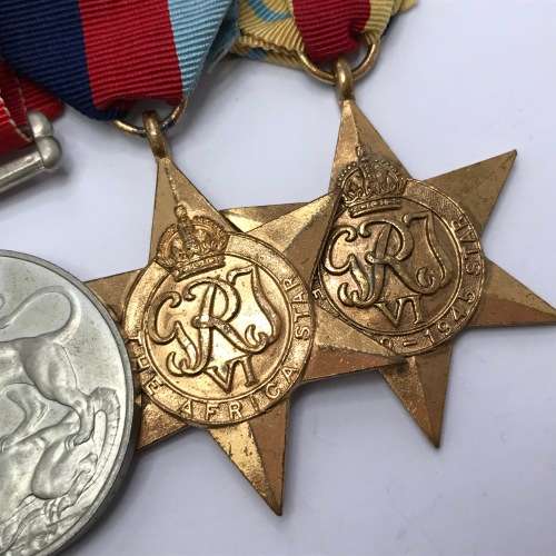 Boerwar Queens medal to 622 Pte JH Herring of the Uitenhage Town Guard  and WW2 medals to Herring