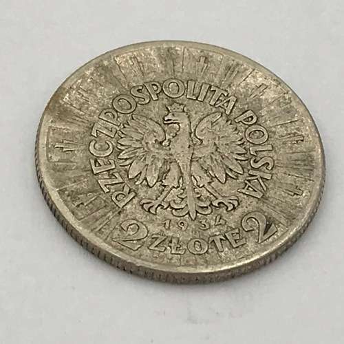 1934 Poland Silver 2 Zlote - VF