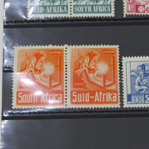 SACC 87 to SACC 94 mint pairs and single hinged - War effort stamps