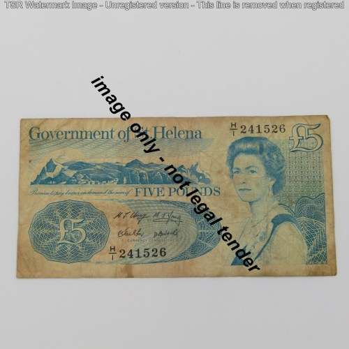 Vintage 5 Pounds St. Helena bank notes