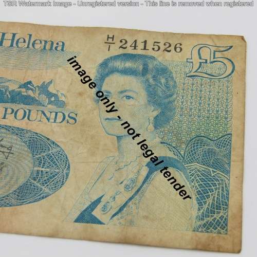 Vintage 5 Pounds St. Helena bank notes