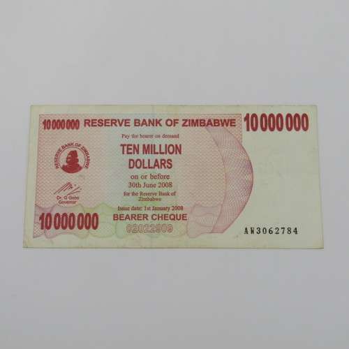 Lot of 10 Zimbabwe bank notes - all different