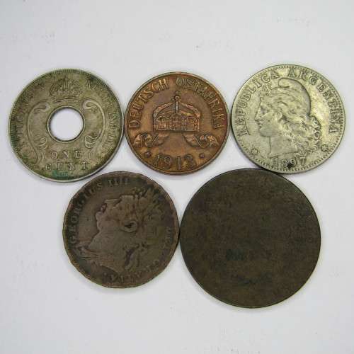 Lot of 5 coins - each over 100 years old