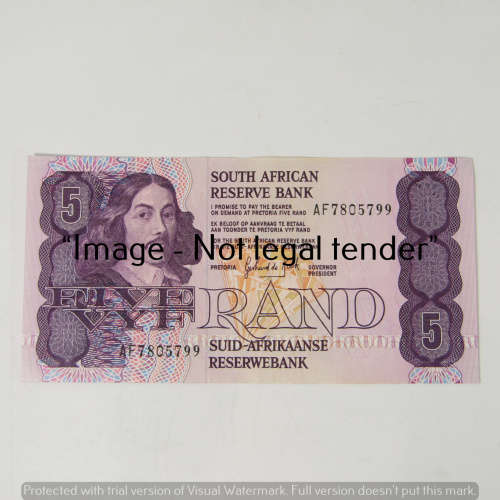 GPC de Kock 3rd Issue R5 bank notes uncirculated with consecutive numbers - lot of 3