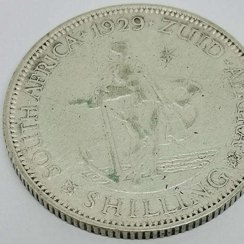 South Africa 1929 Shilling in reasonable condition