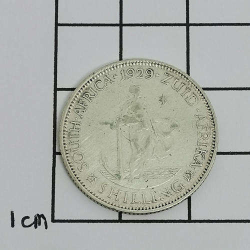South Africa 1929 Shilling in reasonable condition