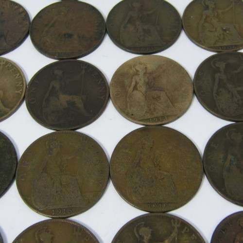 Lot of 20 antique coins - each one over 100 years old