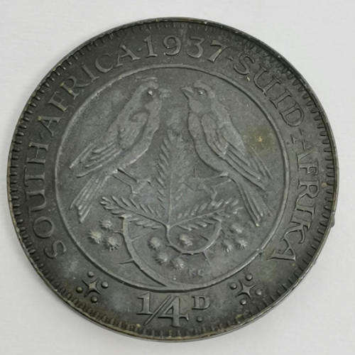 South Africa 1937 farthing EF+