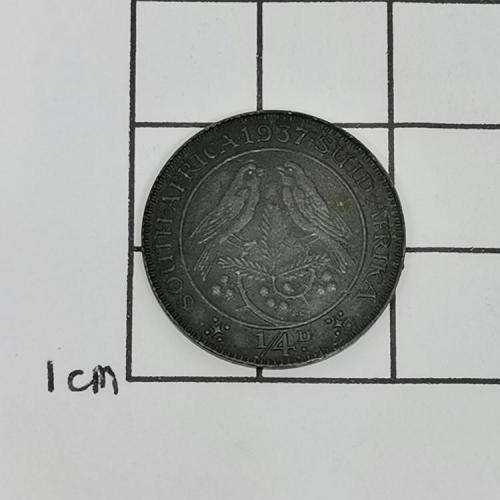 South Africa 1937 farthing EF+