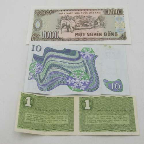 Lot of 10 old bank notes