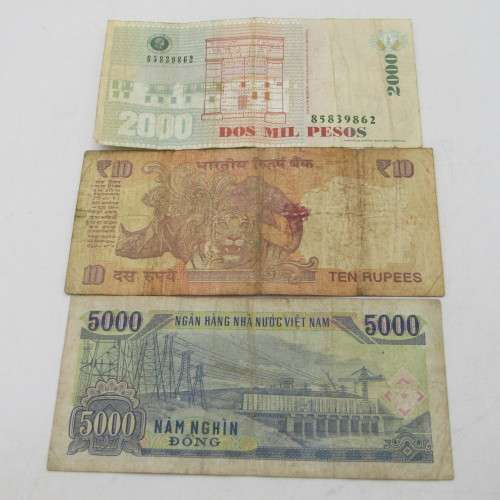 Lot of 10 old bank notes