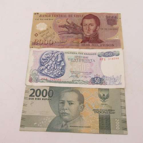 Lot of 10 old bank notes