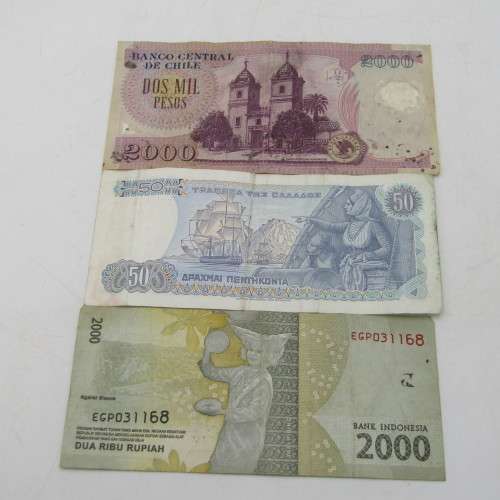 Lot of 10 old bank notes