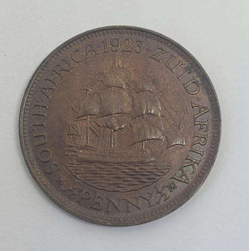 South Africa 1923 half penny EF+