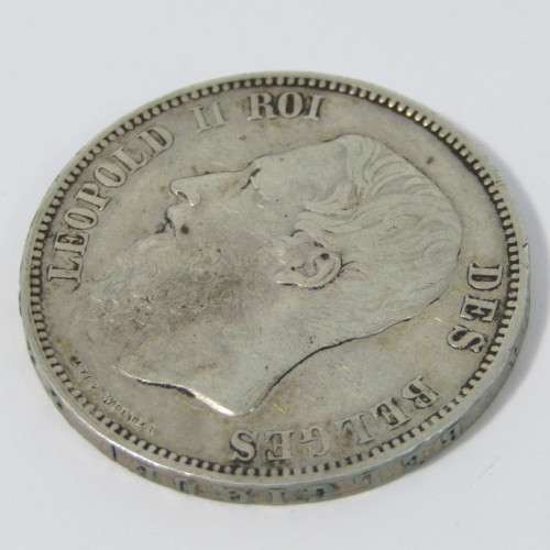 1868 Belgium 5 Francs