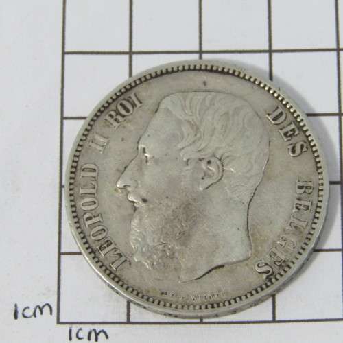 1868 Belgium 5 Francs