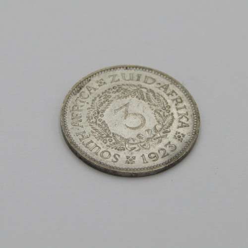 1923 South Africa 3d tickey in AU condition