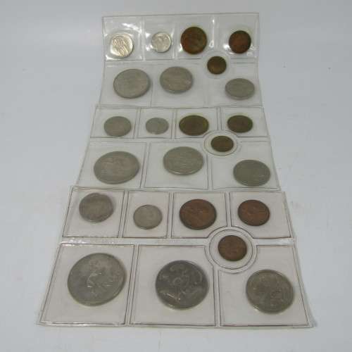 South Africa lot of 3 mint packs 1977, 1978 & 1979 - all with scarce half cent