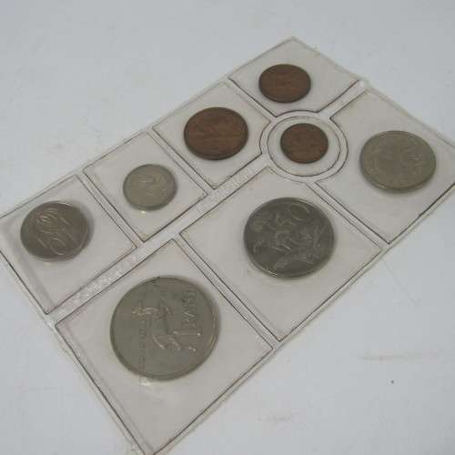 South Africa lot of 3 mint packs 1977, 1978 & 1979 - all with scarce half cent