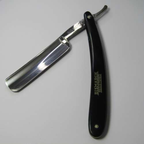 Vintage Bismarck cut throat straight razor in box - excellent condition