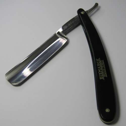 Vintage Bismarck cut throat straight razor in box - excellent condition