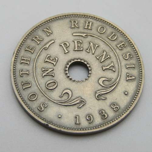 Southern Rhodesia 1938 Penny XF +