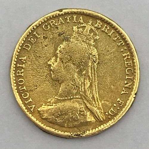 Great Britain 1888 three pence in 18 kt gold - weighs 2,4 g