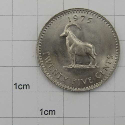 Rhodesia 1975 Twenty Five cent - uncirculated