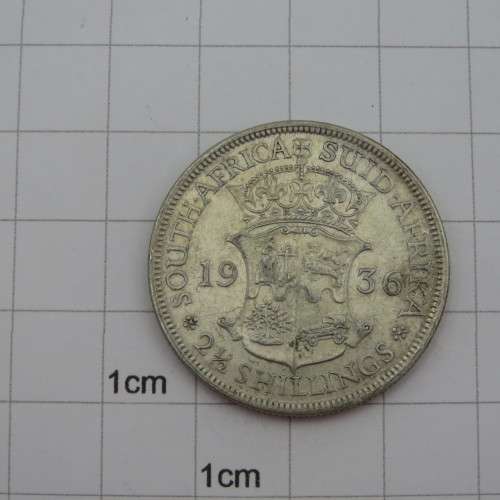 South Africa 1936 half crown EF some lustre remaining