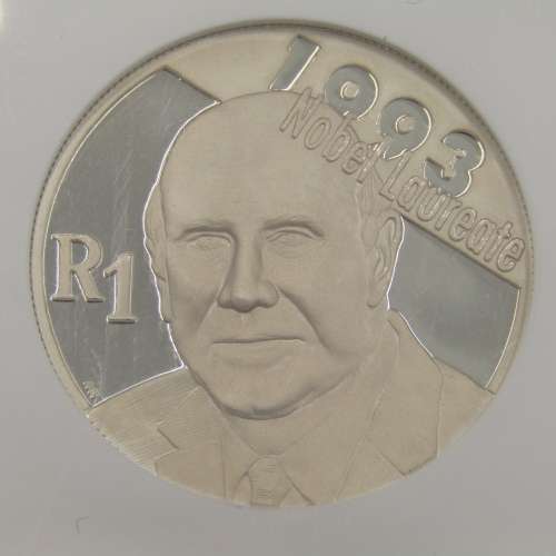2007 RSA Proof silver FW de Klerk R1 graded PF70 Ultra cameo by NGC