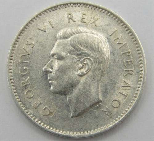 1944 South Africa 3d tickey - Uncirculated