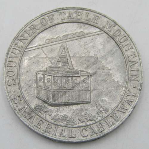 Pair of medallions 1929 for the opening of Table Mountain Cableway in different metals