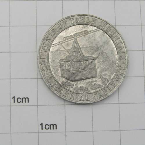 Pair of medallions 1929 for the opening of Table Mountain Cableway in different metals