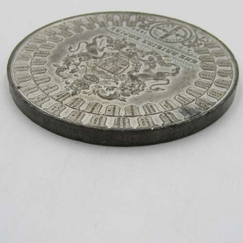 British Empire 1897 white metal medallion - large excellent condition - Weighs 132,8 grams