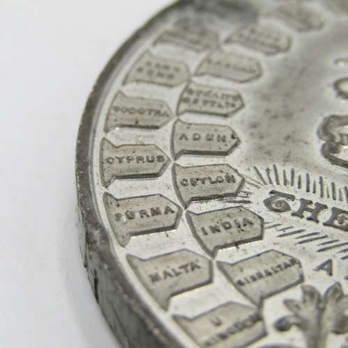 British Empire 1897 white metal medallion - large excellent condition - Weighs 132,8 grams