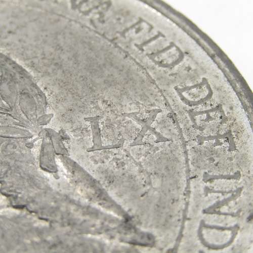 British Empire 1897 white metal medallion - large excellent condition - Weighs 132,8 grams