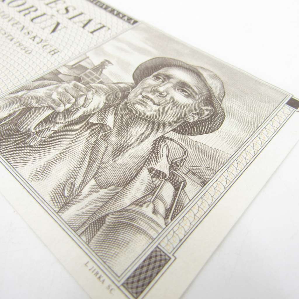 Ceskoslovenska 1950 banknote 50 Korun UNC