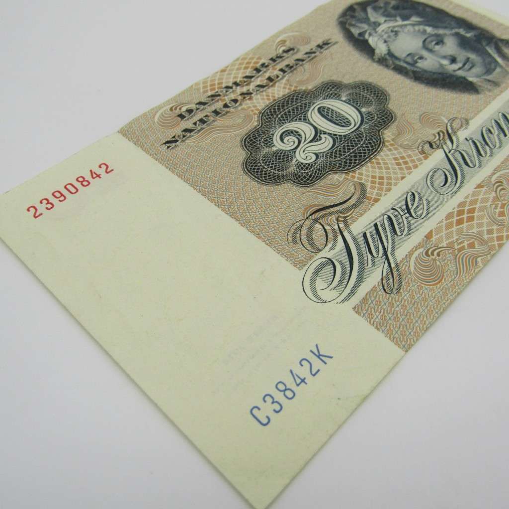 Denmark 1972 Serie 20 Kroner banknote - XF