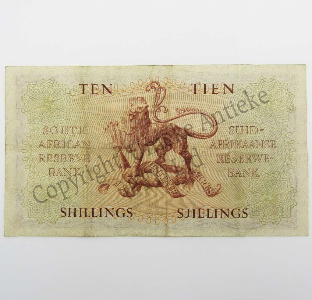 MH de Kock Ten Shillings 1950 E/A A32 VF