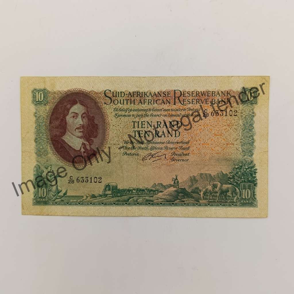 Rissik 1st issue 1962 Ten rand note Afrikaans over English