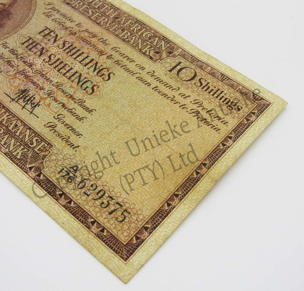 MH de Kock Ten Shillings 1959 - E/A - A176 - VF+