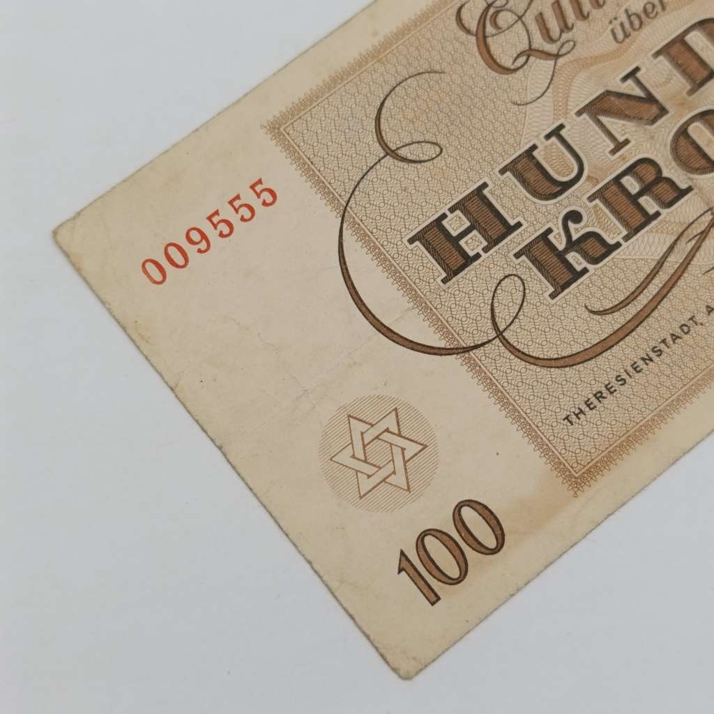 Militaria Tokens WW2 Jewish concentration Camp money - Theresienstadt 100 Kronen